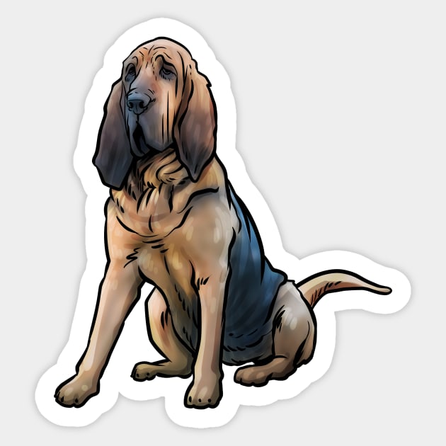 Bloodhound Dog Sticker by whyitsme